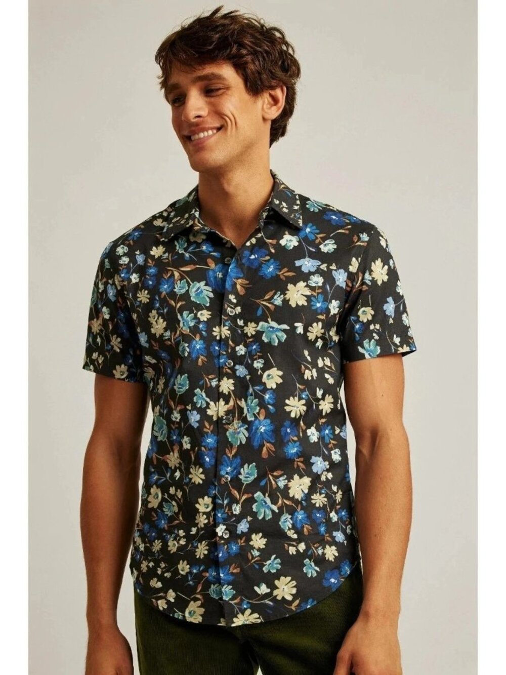 Bonobos Riviera Short Sleeve Men's Shirt Floral Printed Standard Fit XXL 290728